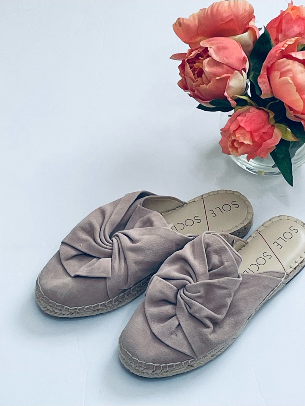 Sole Society Sammie Blush Slip On Flats 7.5 NWOT Suede